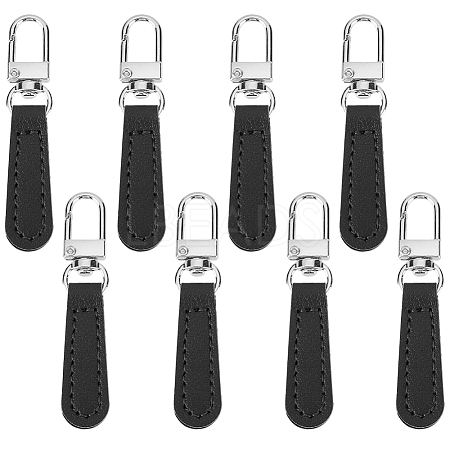 8Pcs PU Leather Zipper Pulls for Handbags Luggage and Jacket FIND-CL0002-09B-1