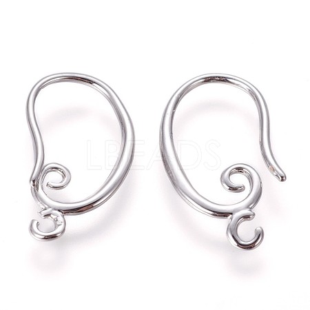 Brass Earring Hooks X-KK-L177-27P-1