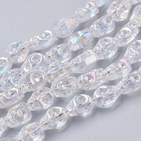 Electroplate Glass Beads Strands GLAA-K035-A-AB01-1