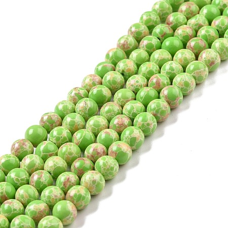 Synthetic Imperial Jasper Beads Strands G-E568-01A-01-1
