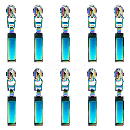 14Pcs Rectangle #3 Zinc Alloy Replacement Zipper Sliders FIND-GF0005-70B-1