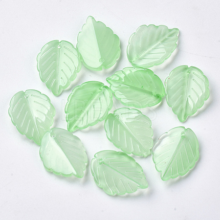 Transparent Spray Painted Glass Pendants X-GLAA-S054-006A-02-1