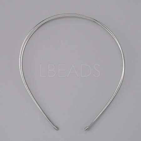 Alloy Double Hair Band Findings AJEW-WH0304-25A-P-1