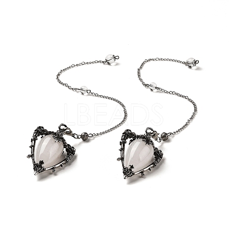 Natural Quartz Crystal Triangle Dowsing Pendulum Pendants G-G022-01AS-08-1