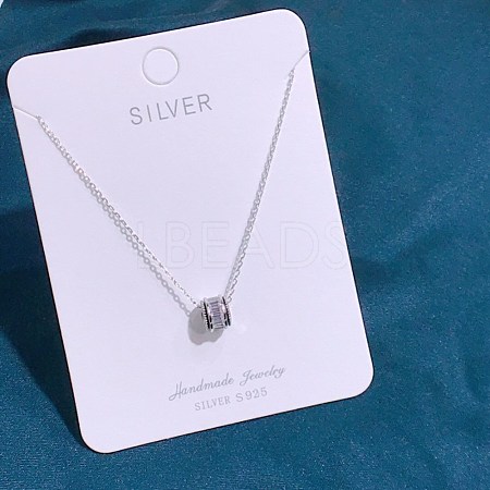 925 Sterling Silver Pendant Necklaces NJEW-BB34894-P-1