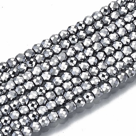 Electroplate Non-magnetic Synthetic Hematite Beads Strands G-T114-59-P-1