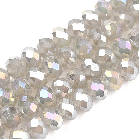 Electroplate Glass Beads Strands EGLA-A034-J8mm-B09-1