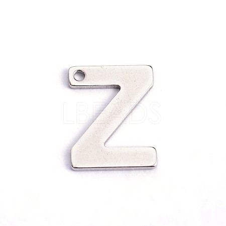 304 Stainless Steel Letter Charms STAS-O072-Z-1