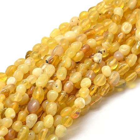 Natural Yellow Opal Nuggets Beads Strands G-J335-42-1