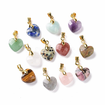 Natural Gemstone Pendants G-C023-07-1