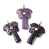 Natural Amethyst Carved Pendants G-C282-04F-1