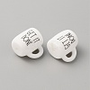 Cup with Word Get it Done Silicone Beads SIL-WH0006-18C-2