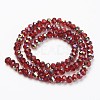 Electroplate Transparent Glass Beads Strands EGLA-A034-T8mm-R05-2