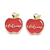 Back to School Alloy Enamel Pendants ENAM-Q004-01KCG-18-1