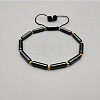 Synthetic Hematite Column Braided Bead Bracelet PC5914-1