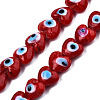 Handmade Evil Eye Lampwork Beads Strands LAMP-N029-010I-1