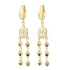 Brass Micro Pave Cubic Zirconia Chandelier Earrings KK-CBA8324-15G-4
