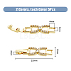 10Pcs 2 Colors Bowknot Rack Plating Brass Clear Cubic Zirconia Watch Band Clasps ZIRC-DC0001-09-2