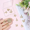 12Pcs Brass Micro Pave Clear Cubic Zirconia Pendants KK-BBC0023-92G-3