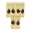 Natural Amethyst Teardrop Dangle Earrings EJEW-I315-02P-01-3