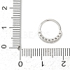 316L Surgical Stainless Steel Micro Pave Clear Cubic Zirconia Hoop Nose Rings WGE451E-05-3