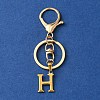 304 Stainless Steel Initial Letter Charm Keychains KEYC-YW00005-08-1