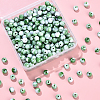 300Pcs Opaque Acrylic Beads SACR-YW0001-89C-1