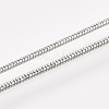 Brass Round Snake Chain Necklace Making MAK-T006-11A-P-3