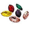 Faceted Horse Eye Glass Pointed Back Rhinestone Cabochons RGLA-A011-17x32mm-SM-2