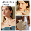 Tibetan Style Alloy with Resin Imitation Turquoise Connector Charms FIND-TAC0035-47AS-11-8