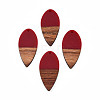 Opaque Resin & Walnut Wood Pendants RESI-N025-031-B04-2