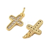Brass Micro Pave Cubic Zirconia Pendants KK-C092-21C-G-2