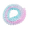 Gradient Color Baking Paint Glass Bead Strands LS-DGLA-A039-T4mm-A05-2