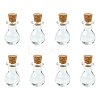 8Pcs Mini High Borosilicate Glass Bottle Bead Containers BOTT-FS0001-01-1