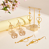 2 Pairs 2 Style Sun & Moon Planet Alloy Dangle Earrings EJEW-AN0002-42-7