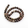 Natural Leopard Skin Jasper Round Bead Strands G-P070-77-4mm-4
