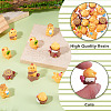 18Pcs 6 Styles Resin Chick & Stump with Mushroom Ornaments DJEW-TA0001-41-5