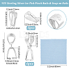 925 Sterling Silver Snap on Bails & Ice Pick & Pinch Bails Findings Kits STER-BBC0009-39-2