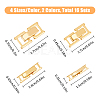 16Pcs 4 Styles 2 Colors Eco-Friendly Brass Watch Band Clasps KK-FH0007-35-2
