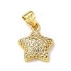 Brass Micro Pave Cubic Zirconia Pendants KK-A163-02G-2