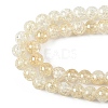 1Strand Electroplated Crackle Glass Beads Strands EGLA-YW0005-45B-1