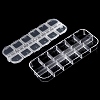 12 Grids Plastic Bead Containers PW-WG37666-01-3