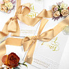 3 Rolls Polyester Satin Frayed Ribbon OCOR-DR0001-03C-7