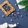 40Pcs 8 Colors Handmade Gold Sand Lampwork Beads Strands LAMP-YS0001-01-6