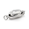 Anti-Tarnish Rhodium Plated 925 Sterling Silver Box Clasps STER-Z001-105B-S-4