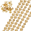 5Bags Flower Iron Decoration Strip FIND-GF0008-41A-G-1