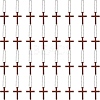 DIY Cross Wood Pendant Decoration Making Kit DIY-GL0004-110-1