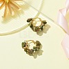 Natural Unakite Chips Braided Hoop Earrings EJEW-JE04940-21-3