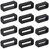 30Pcs 3 Styles Rectangle Silicone Retainer Buckle Holder Watchbands Retaining Hoop Replacement Watch Strap Clasp FIND-CN0002-39A-7