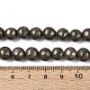 Natural Pyrite Beads Strands G-S249-01-8mm-4